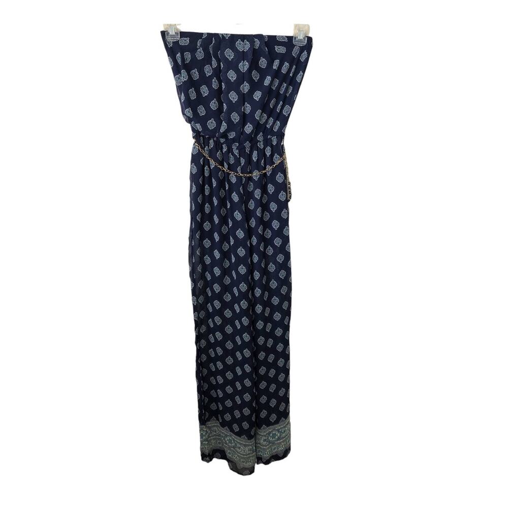 Love Chesley Tube Top JumpSuit With Gold Belt Size Small- NEW